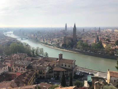 view looking down on Verona