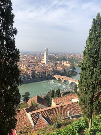 looking down on Verona